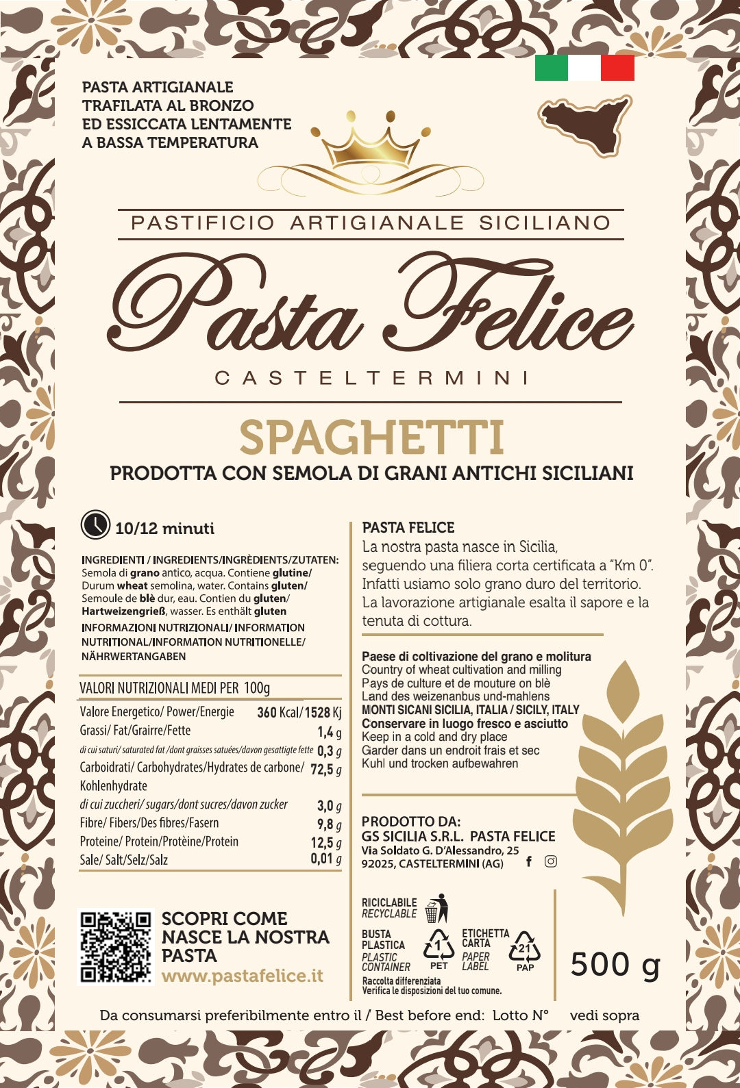 Spaghetti N°5 Grani Antichi